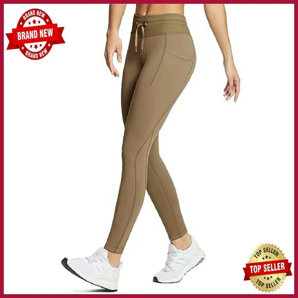 Fleece Lined Thermal Leggings High Waist Water Resistant Pockets